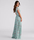 Maybelle Formal Floral Chiffon A-Line Dress