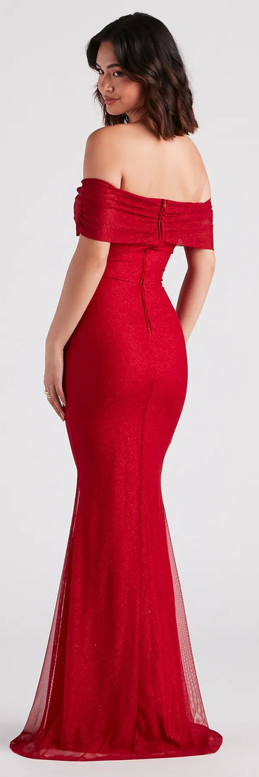 Alice Formal Glitter Off The Shoulder Dress
