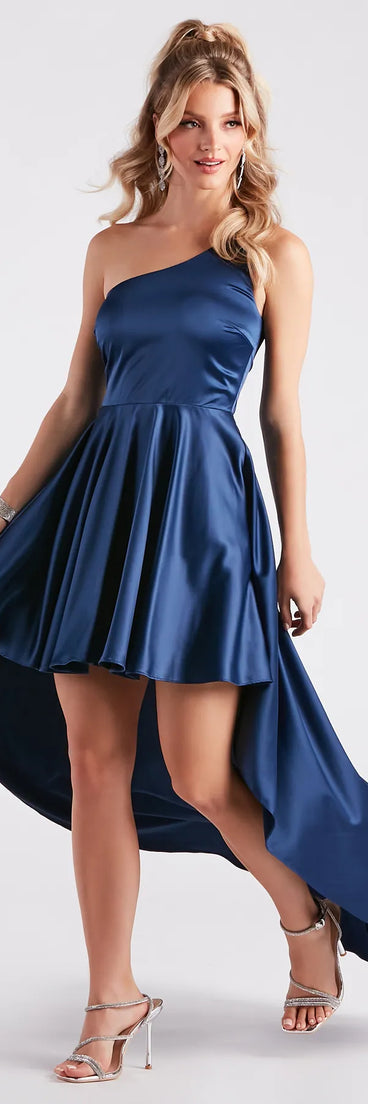 Sky Formal Satin High Low Dress