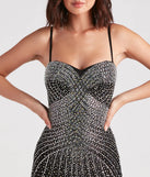 The Tori Formal Rhinestone Mermaid Long Dress is an elegant black formal dress in a rich seasonal color and with unique design accents that make dressing up for winter parties, holiday balls, or festive gatherings effortless!