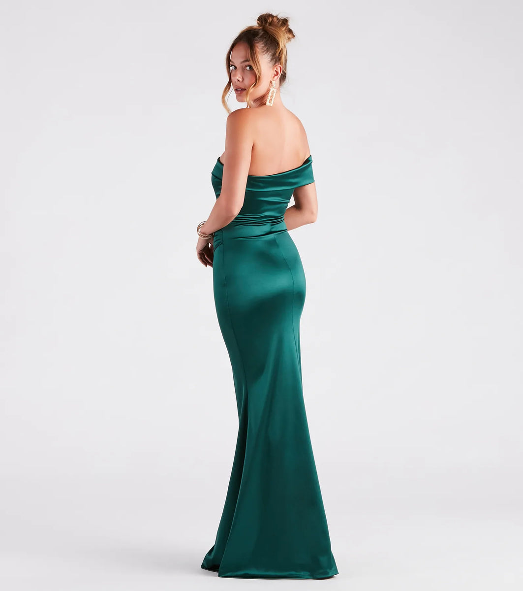 Zoey Formal One-Shoulder Satin Mermaid Dress | Windsor