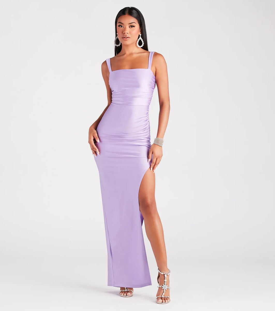 Aliza Backless High Slit Slim-Fit Formal Dress | Windsor Aliza Backless High Slit Slim-Fit Formal Dress | Windsor