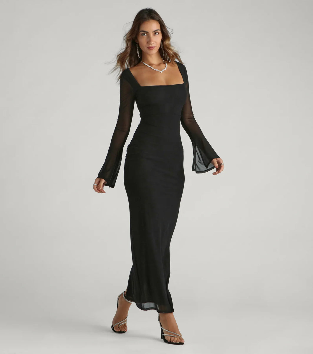 beka mesh and heat stone high slit dress Windsor Blake Heat Stone Mesh Dress at CoolSprings Galleria in Franklin, TN