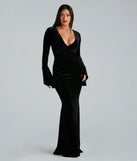Milena Formal Velvet Bell Sleeve Mermaid Dress