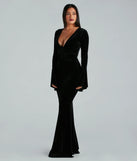 Milena Formal Velvet Bell Sleeve Mermaid Dress