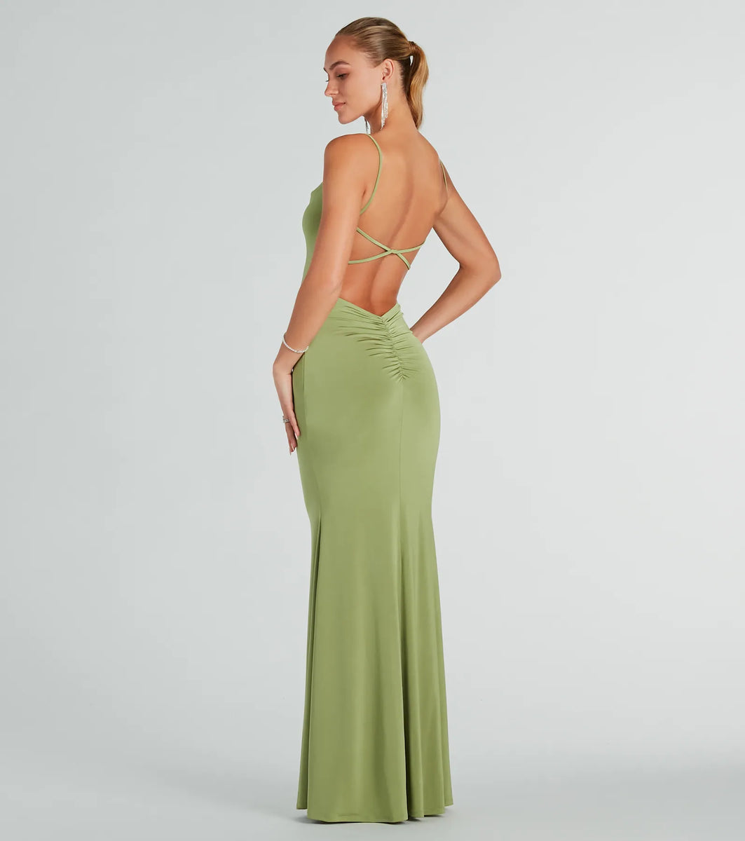 Anya Formal Strappy Open-Back Mermaid Dress | Windsor Anya Formal Strappy Open-Back Mermaid Dress | Windsor