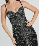 The Aubrie Formal Rhinestone And Pearl Mesh Long Dress is an elegant black formal dress in a rich seasonal color and with unique design accents that make dressing up for winter parties, holiday balls, or festive gatherings effortless!