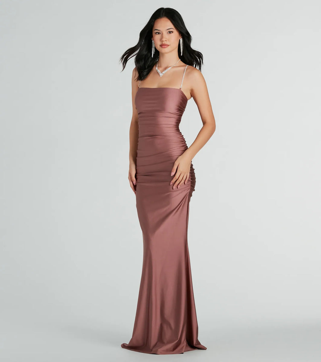 Eliena Formal Rhinestone Strap Mermaid Dress | Windsor