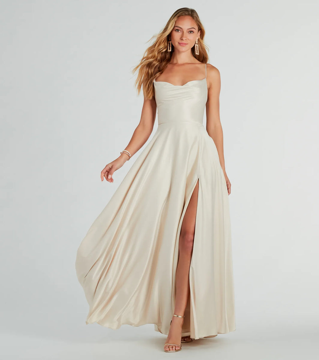 chinese dress ladies Winslow Formal Satin Lace-Up Dress