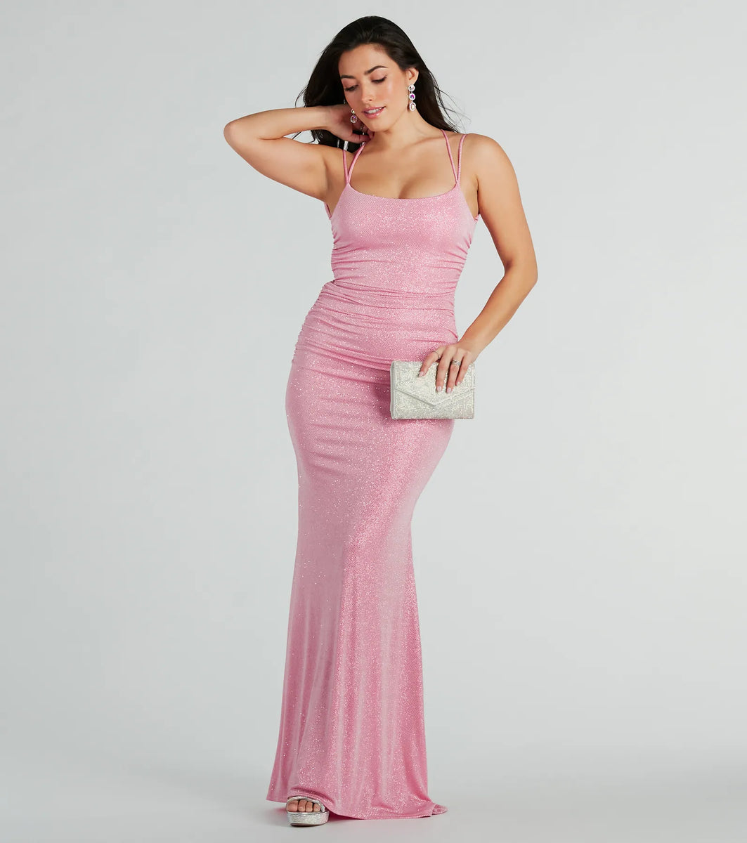 slim fit dress slacks Periwinkle Iridescent Sequin Sweetheart Mermaid Long Prom Dress – Modsele main image 0