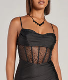 You'll feel stylish and confident in the Sadie Rhinestone Corset Open Back Mermaid Formal Dress as your Winter Formal Dress to stand out at your dance or event.