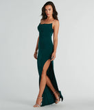 Alisha Rhinestone Strap Formal Dress