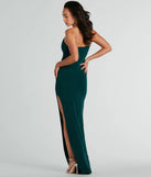 Alisha Rhinestone Strap Formal Dress
