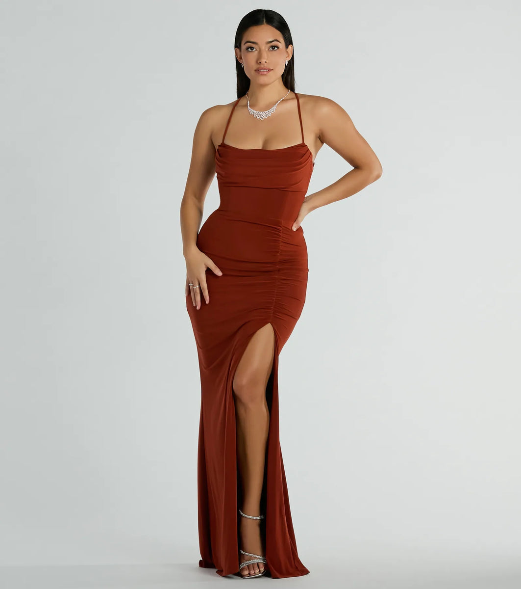 Ashley Sleeveless Bow Mermaid Formal Dress Ashley Sleeveless Bow Mermaid Formal Dress