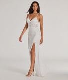 You'll look stunning in the Teresa Lace Up Corset Mermaid Lace Formal Dress, a white formal dress designed to create an effortless yet standout look as women's formal holiday attire, work party outfit, or NYE dress.