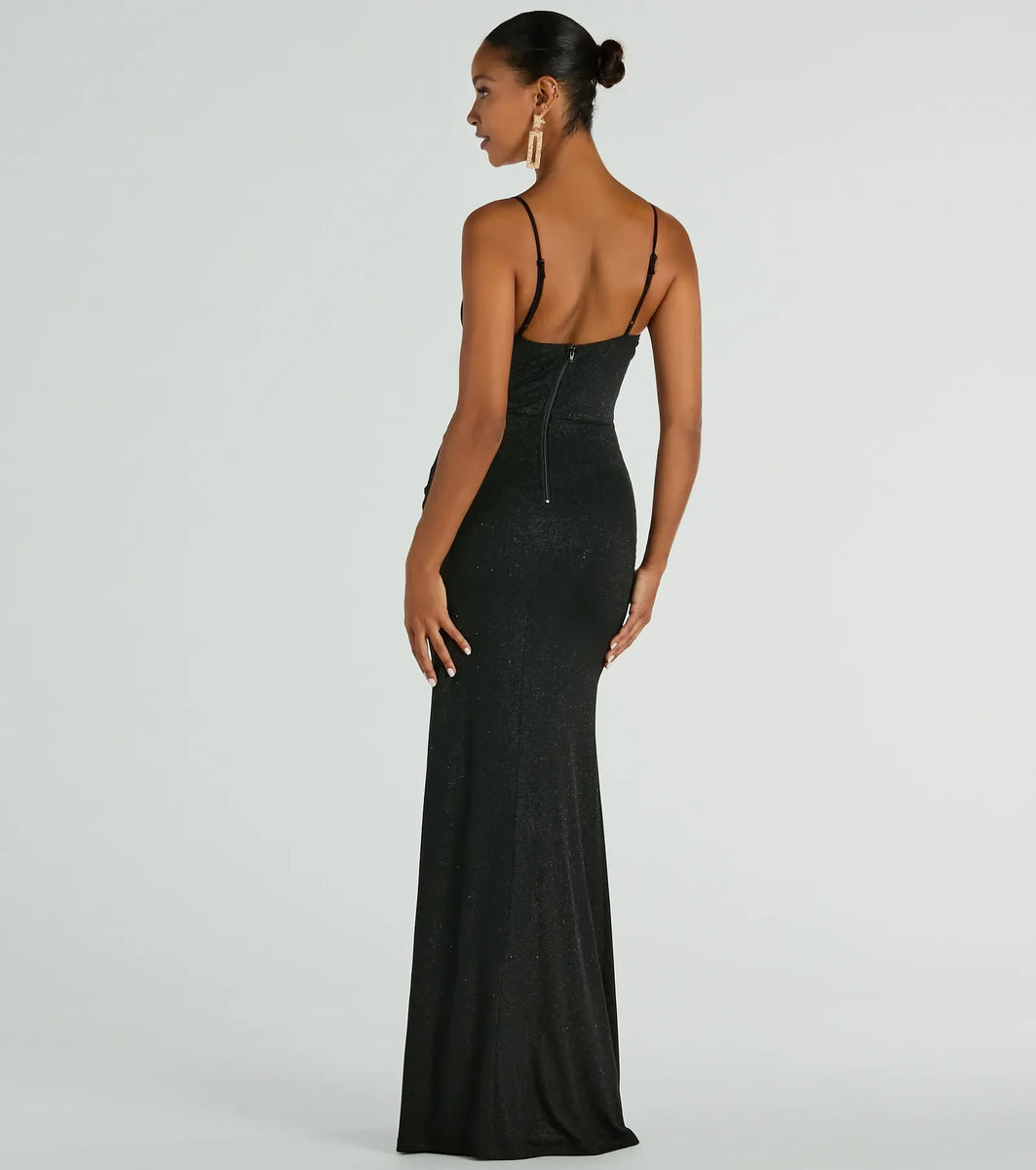 melinda formal satin lace up mermaid dress Melinda Satin Lace-Up Formal Dress