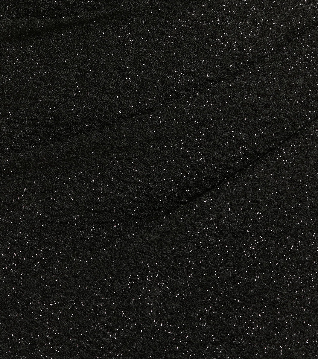 Spaghetti Strap V-Neck Glitter Fabric Formal Dress Black main image 0