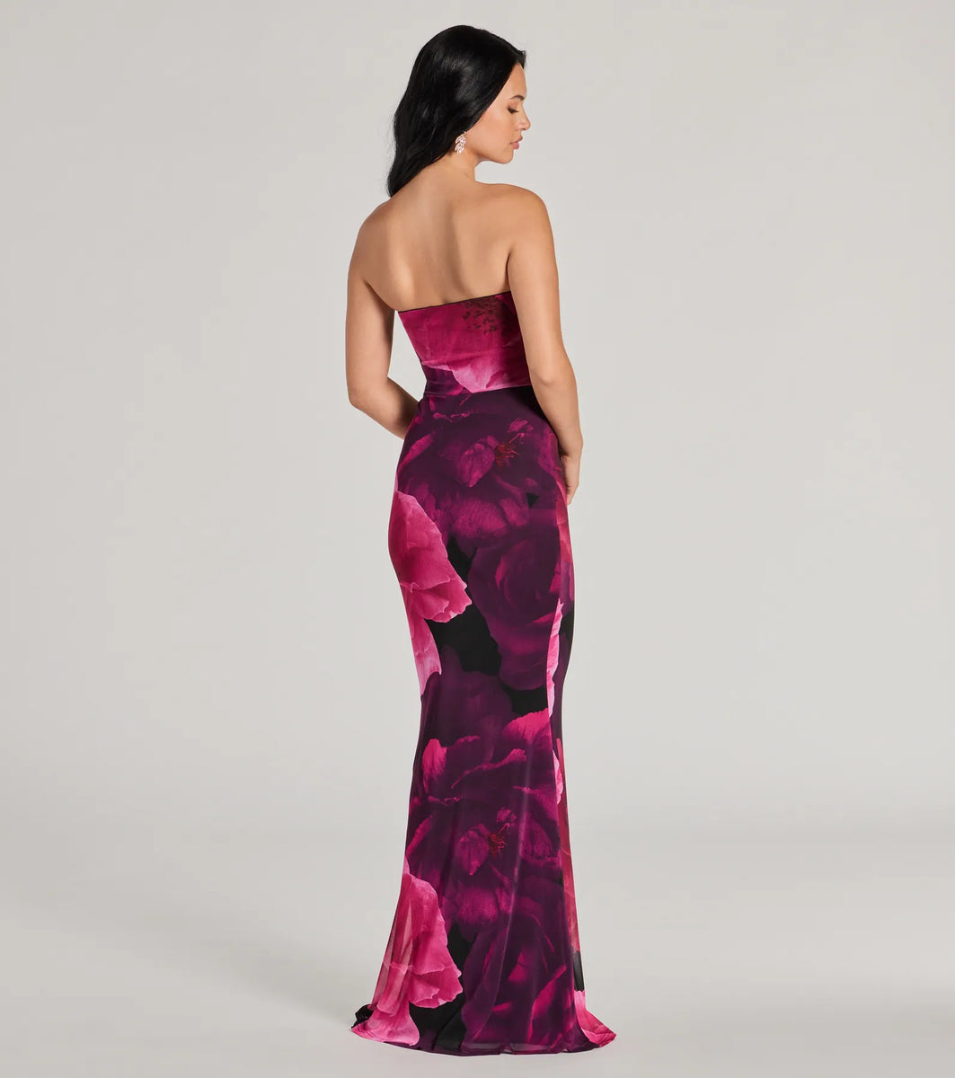 パーティードレス Surrey Strapless Fitted Bustier Gown Jazmine Sequin Bustier Party Dress | Windsor