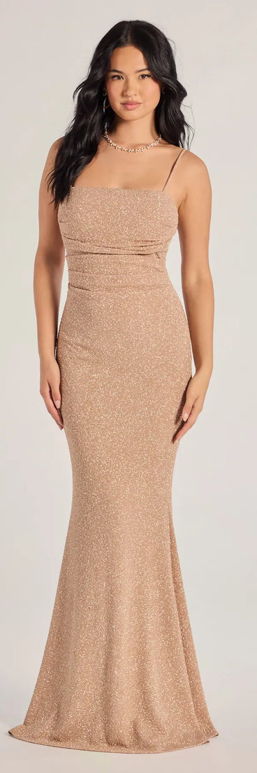 Bring a fun and feminine vibe with the Wendy Sleeveless Mermaid Glitter Formal Dress in mauve, a scroll-stopping style from Windsor's pink homecoming dress collection that brings playful charm to every HOCO moment.
