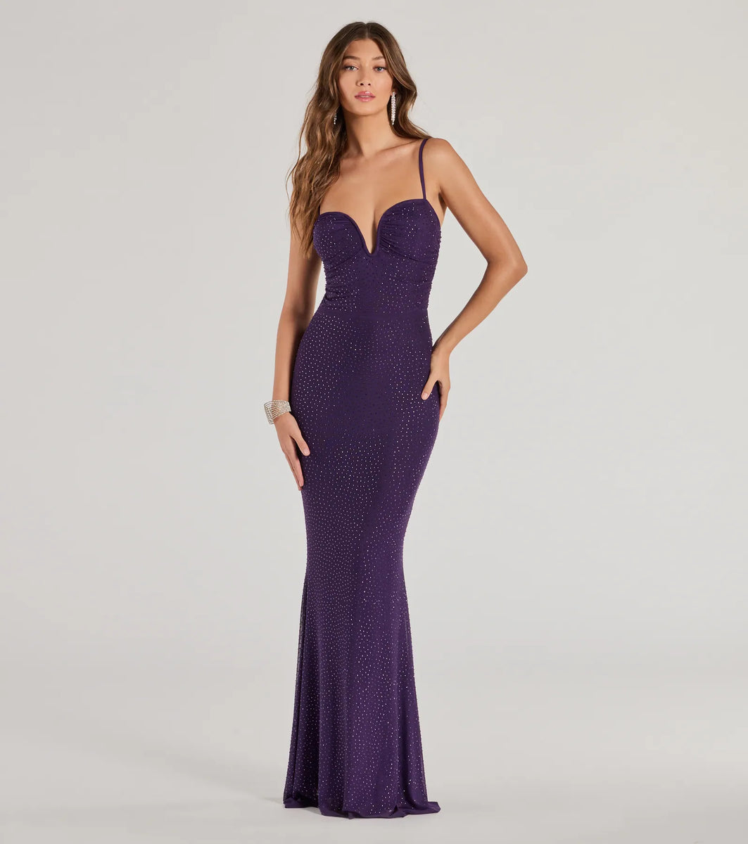 windsor mermaid dress Jemma Embellished Studded Sleeveless Sage Length Long Sleeve Electric Blue Color:Hot Coral QTY:408