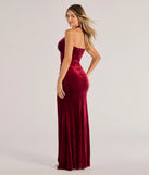 This wine dress is an essential holiday or NYE dress that pairs chic style with versatility making it perfect for cocktail events, New Year's Eve parties, or as a winter wedding guest look.