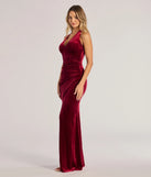 This wine dress is an essential holiday or NYE dress that pairs chic style with versatility making it perfect for cocktail events, New Year's Eve parties, or as a winter wedding guest look.