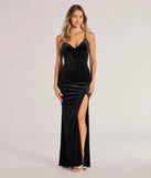 The April Lace-Up Velvet Corset Mermaid Dress in luxe black fabric, a stunning prom dress with statement details designed to make a bold impression at Prom 2025.
