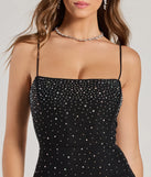 The Noa Lace-Up Rhinestone Corset Mermaid Dress is an elegant black formal dress in a rich seasonal color and with unique design accents that make dressing up for winter parties, holiday balls, or festive gatherings effortless!