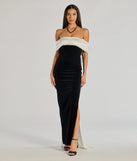 The Verona Off-The-Shoulder Bow Back Velvet Formal Dress is an essential holiday or NYE dress that pairs chic style with versatility making it perfect for cocktail events, New Year's Eve parties, or as a winter wedding guest look.