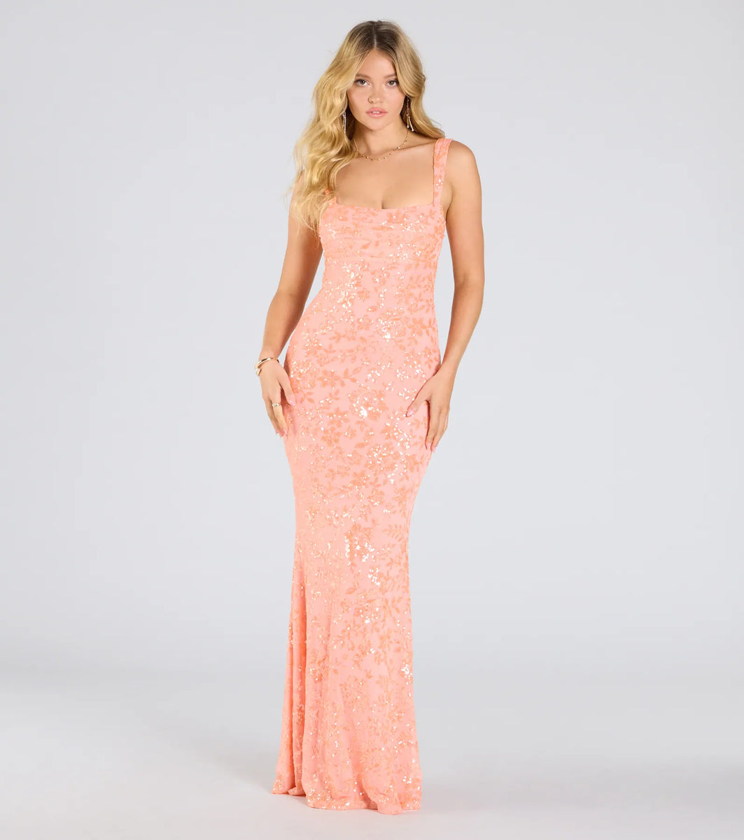 white christmas dresses Jessie Sequin Cutout Bodycon Mini Dress • American Threads Boutique Pink / S