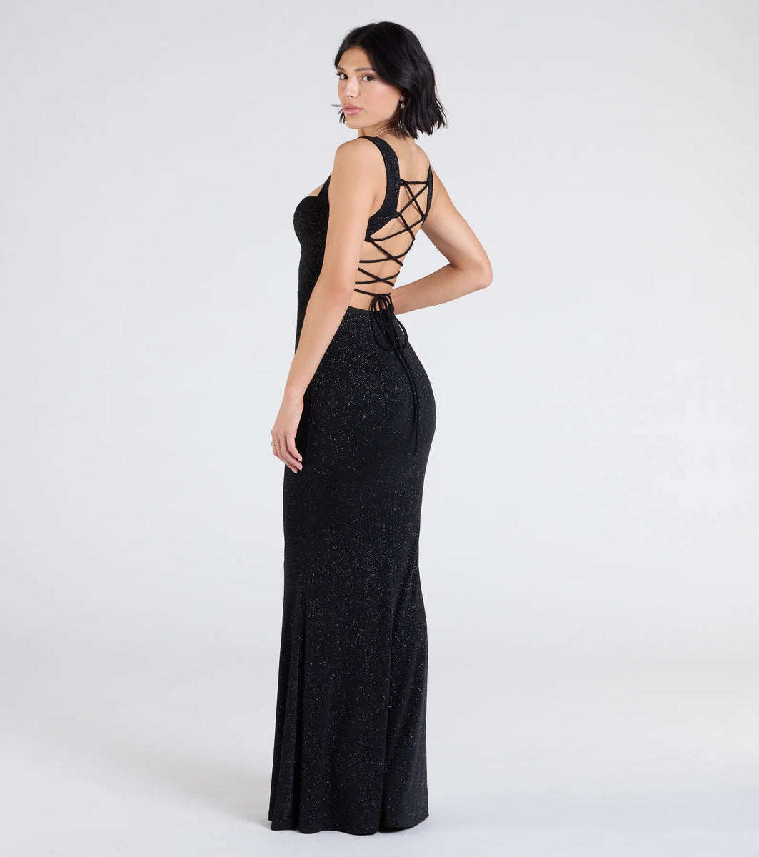 Shelia Lace-Up Mermaid Glitter Formal Dress | Windsor