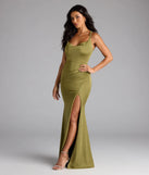 The Fabienne Open Back Slit Mermaid Formal Dress is your new go-to olive green dress—effortless, versatile, and made to update your fall style in seconds.