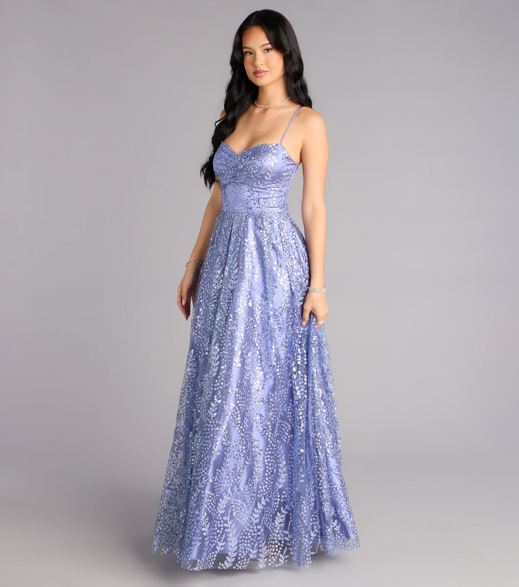 Abby Glitter Lace-Up Ball Gown | Windsor Abby Glitter Lace-Up Ball Gown | Windsor