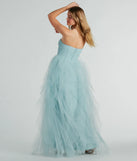 Lindsey Bustier A-Line Ruffle Tulle Ball Gown