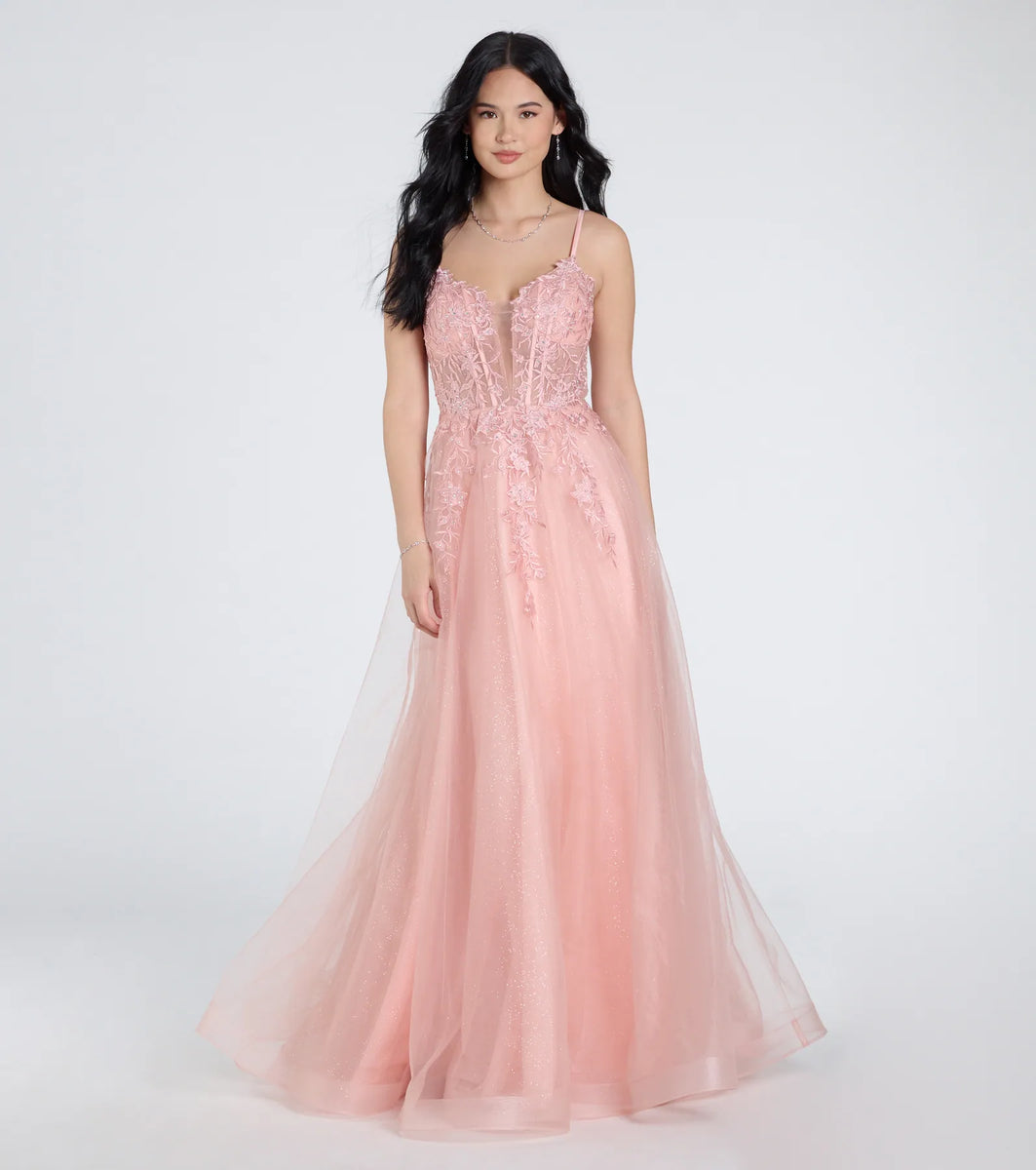 Alessa Lace-Up Corset A-Line Ball Gown Alessa Lace-Up Corset A-Line Ball Gown