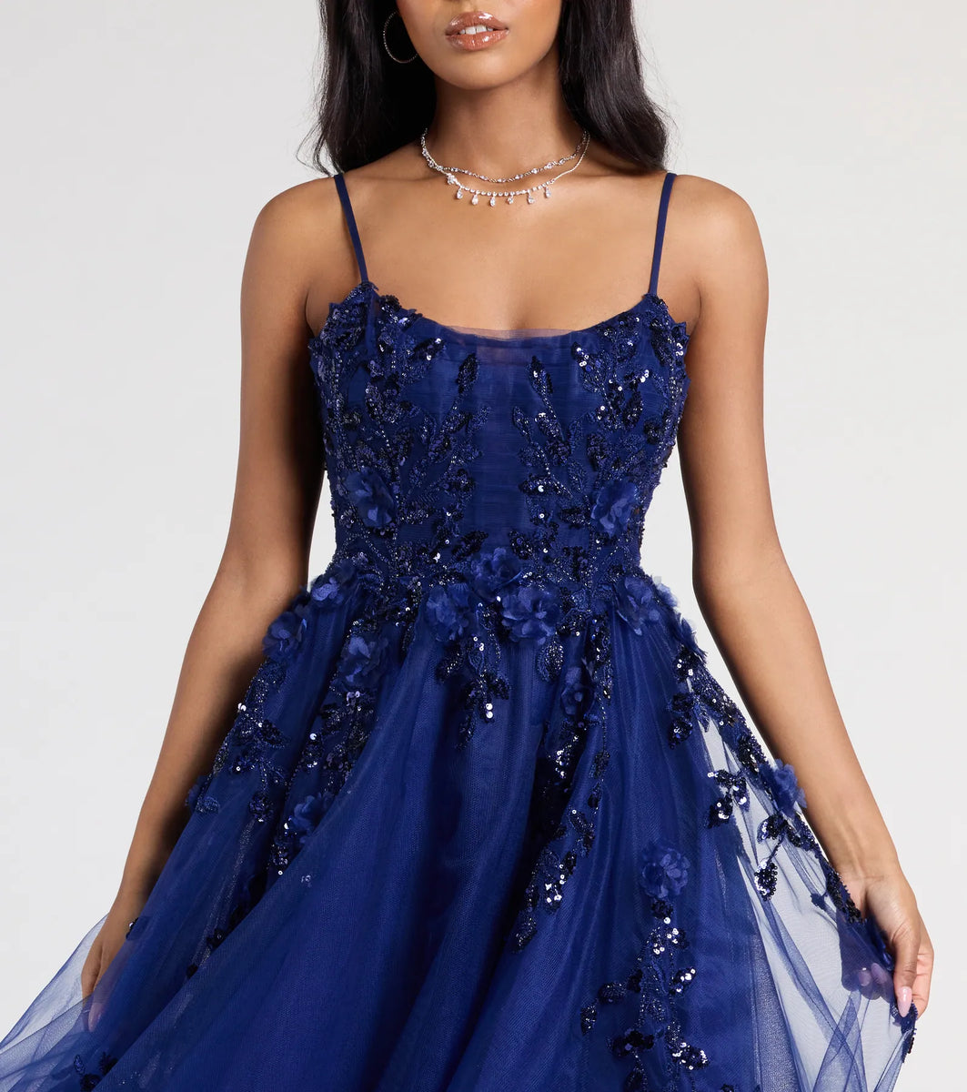 Lula A-Line Sequin Floral Tulle Ball Gown & Windsor
