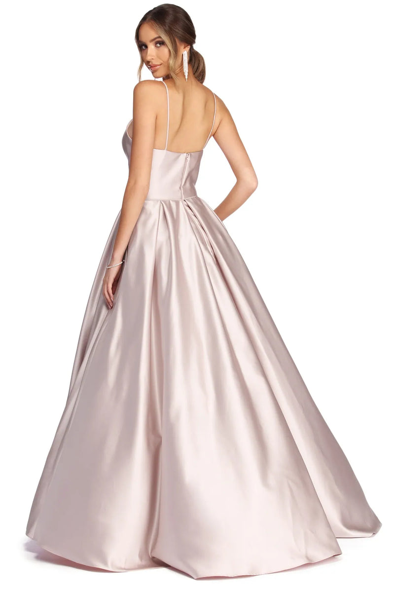 Harper Formal Satin Ball Gown Windsor