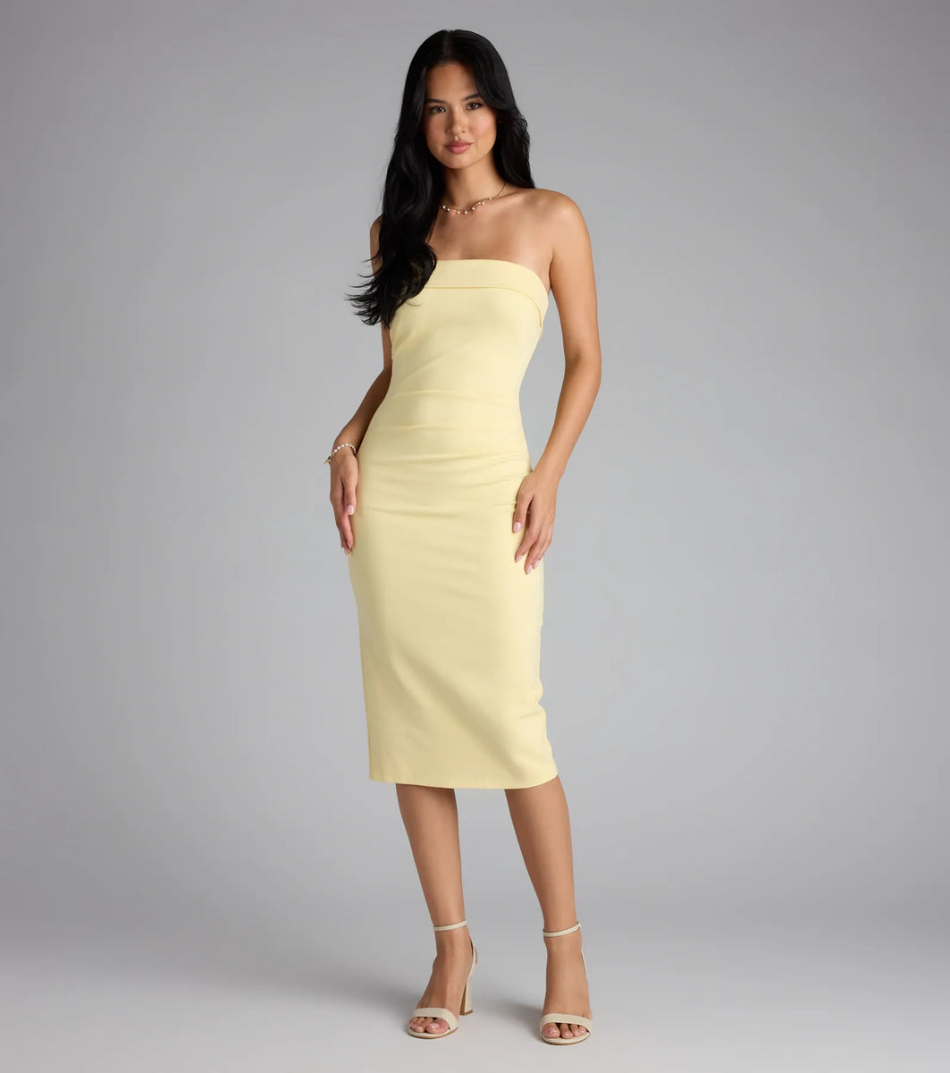 Simply Fab Ponte Knit Midi Tube Dress | Windsor Simply Fab Ponte Knit Midi Tube Dress | Windsor