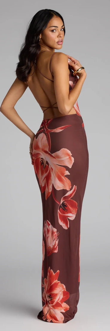 The She's A Wildflower Strappy Back Maxi Dress is your new go-to brown dress—effortless, versatile, and made to update your fall style in seconds.