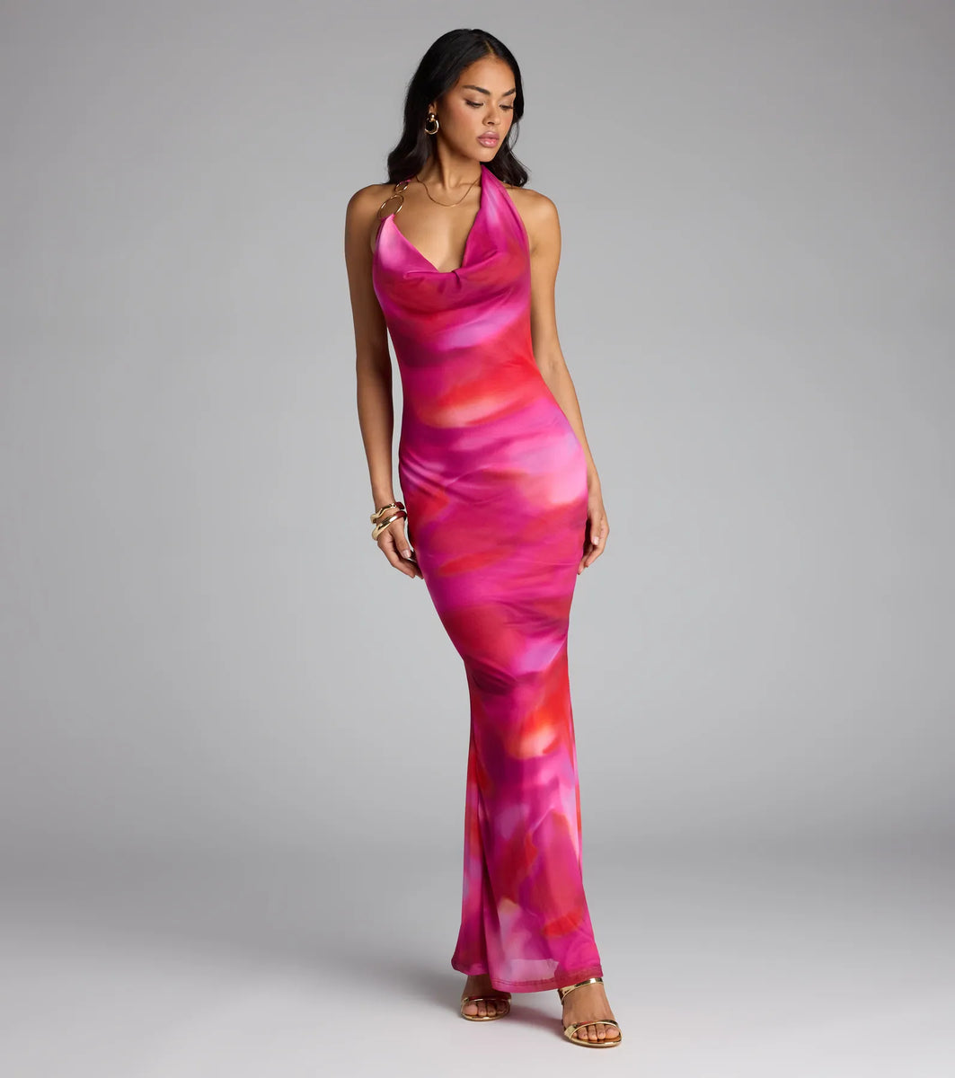 Turn Heads Tie-Dye Open Back Maxi Dress | Windsor Turn Heads Tie-Dye Open Back Maxi Dress | Windsor