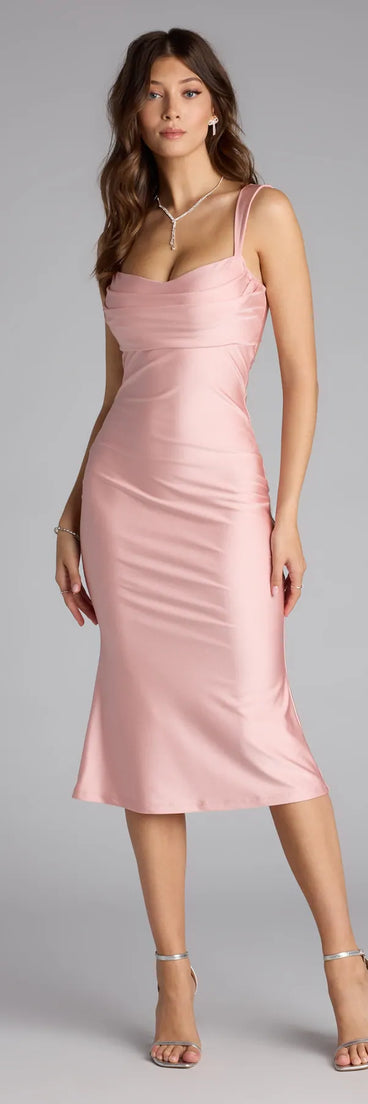 The Sweet Talk Cutout Midi Dress is your new go-to pink dress—effortless, versatile, and made to update your fall style in seconds.