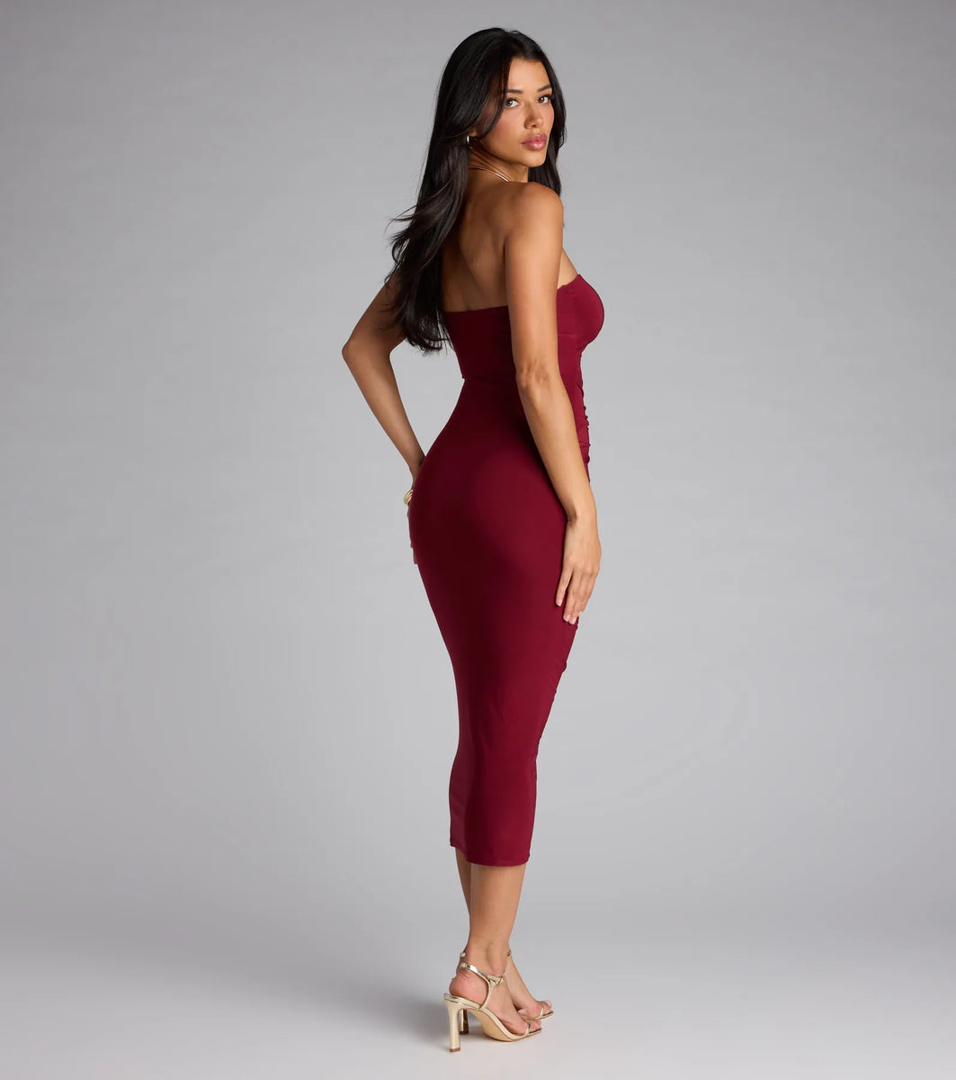 Spiral Into Style Cutout Bodycon Midi Dress | Windsor
