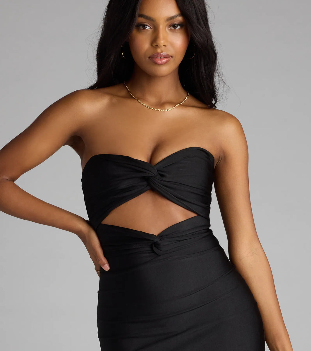 windsor black cut out dress Windsor Black Cut Out Midi Dress NWT Size M