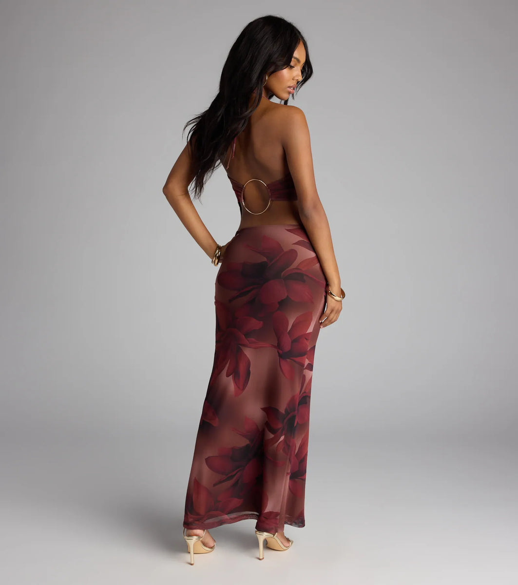 mimosaページ Drama Meets Paradise Floral Maxi Dress | Windsor