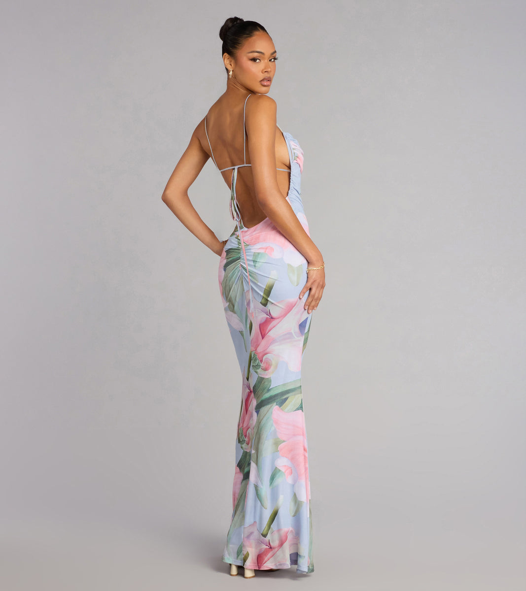 Effortless Bloom Floral Open Back Maxi Dress | Windsor