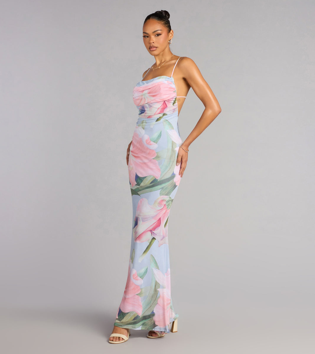 Effortless Bloom Floral Open Back Maxi Dress | Windsor