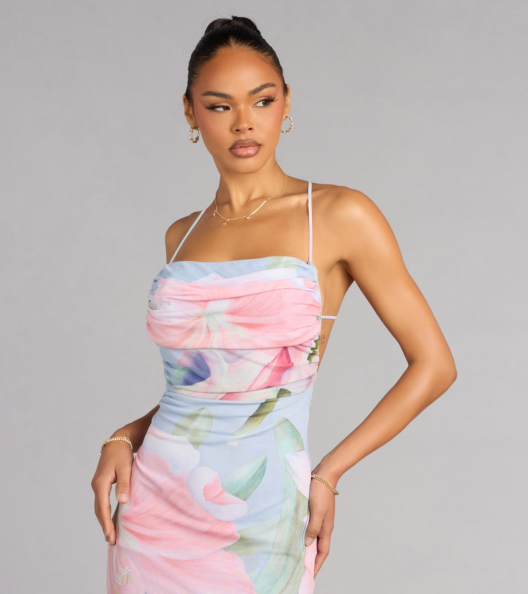 Effortless Bloom Floral Open Back Maxi Dress | Windsor