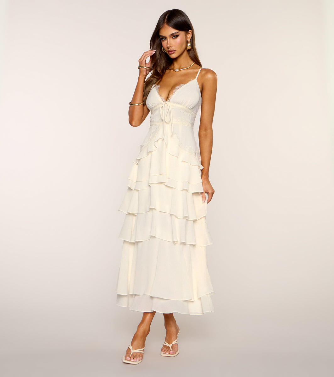 RSVP Ruffle Chiffon Maxi Dress | Windsor