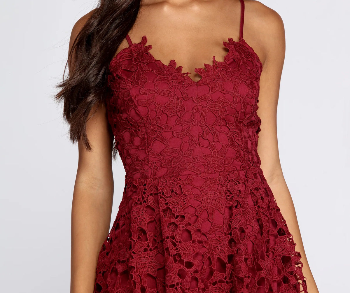 Crochet Lace Skater Dress | Windsor Crochet Lace Skater Dress | Windsor