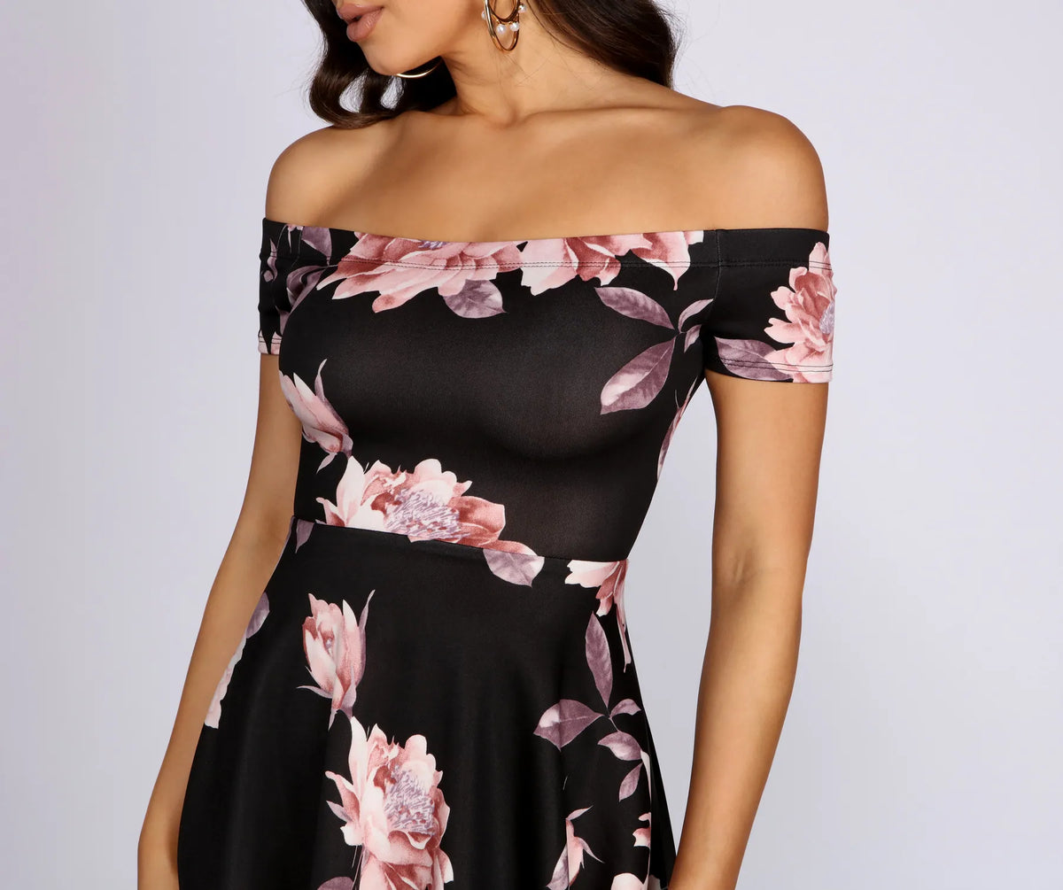 Blooming Beauty High-Low Skater Dress main image 0